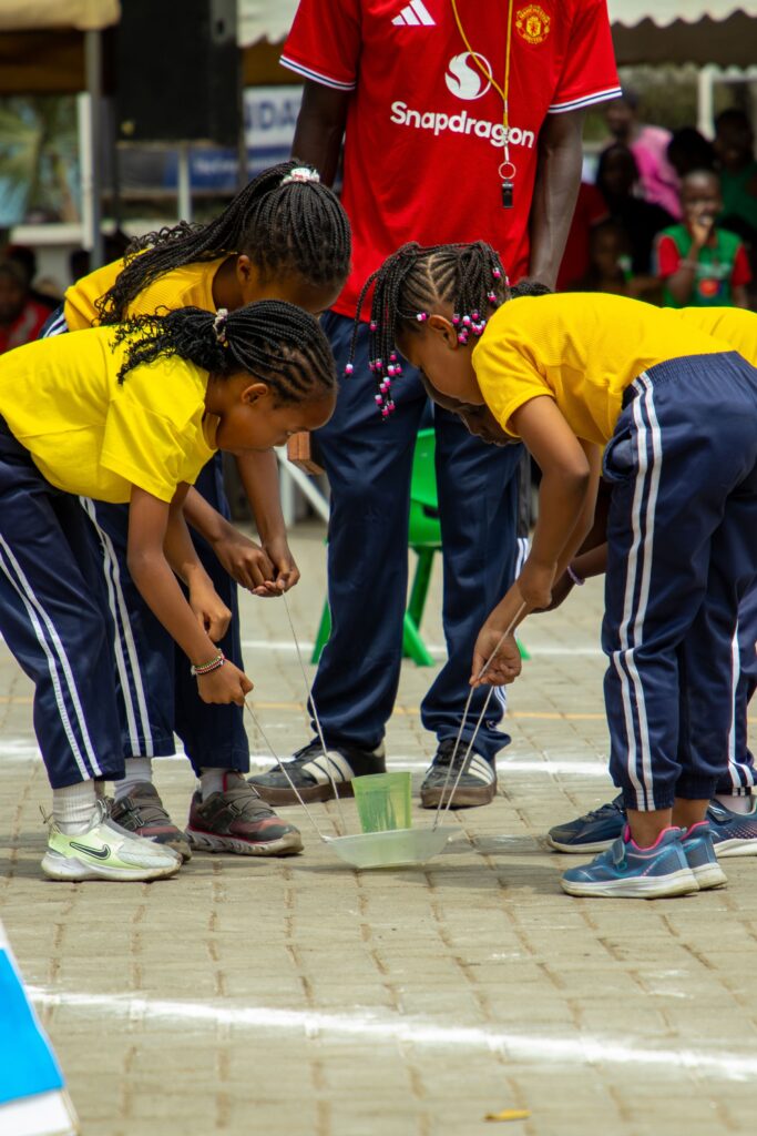 Cheering squad at Kings International Academy Sports Day