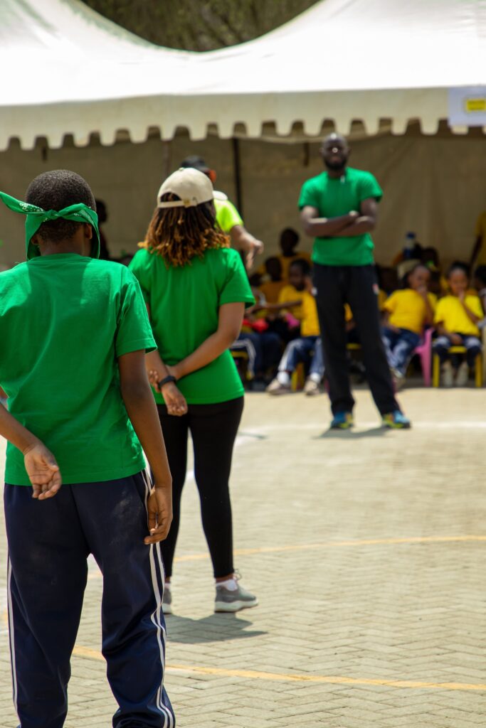 Warm-up drills at Kings International Academy Sports Day