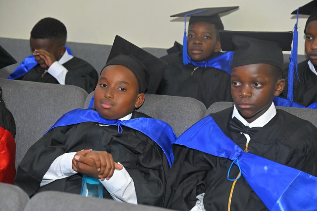 Grade 6 and Grade 9 graduates during the ceremony
