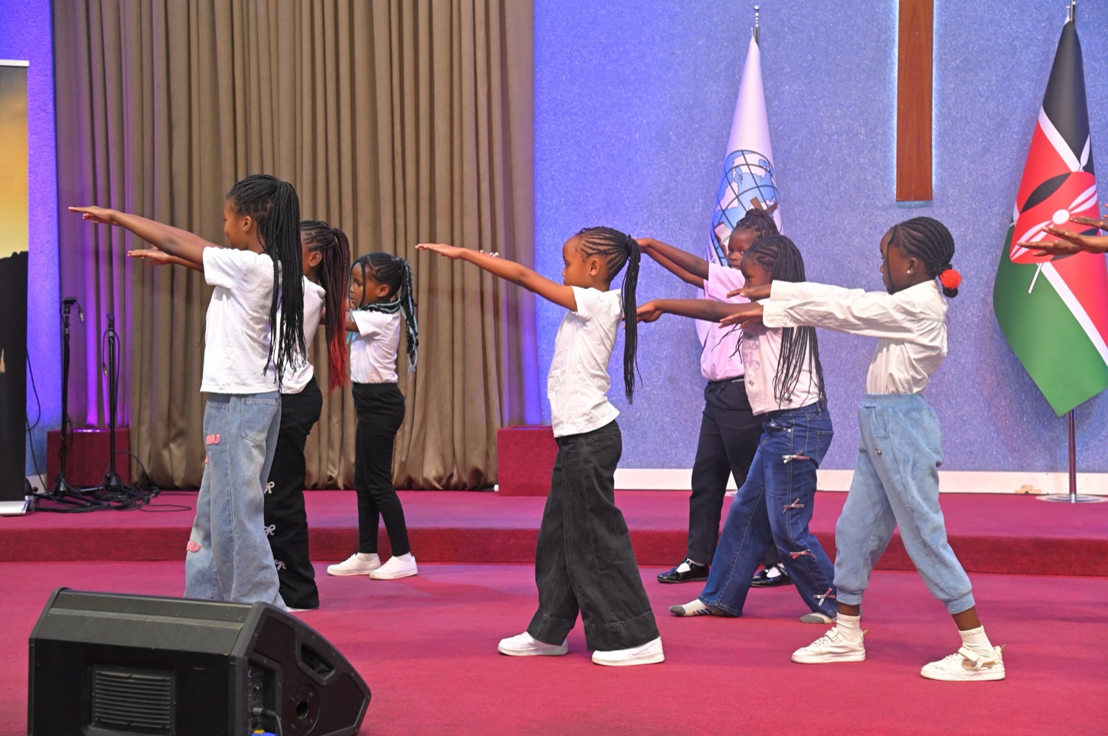 Learners performing a dance at the graduation