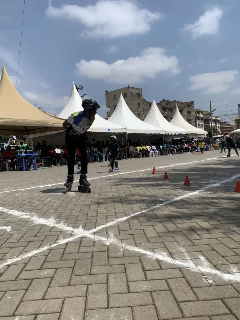 Roller skating race at Kings International Academy Sports Day 2026