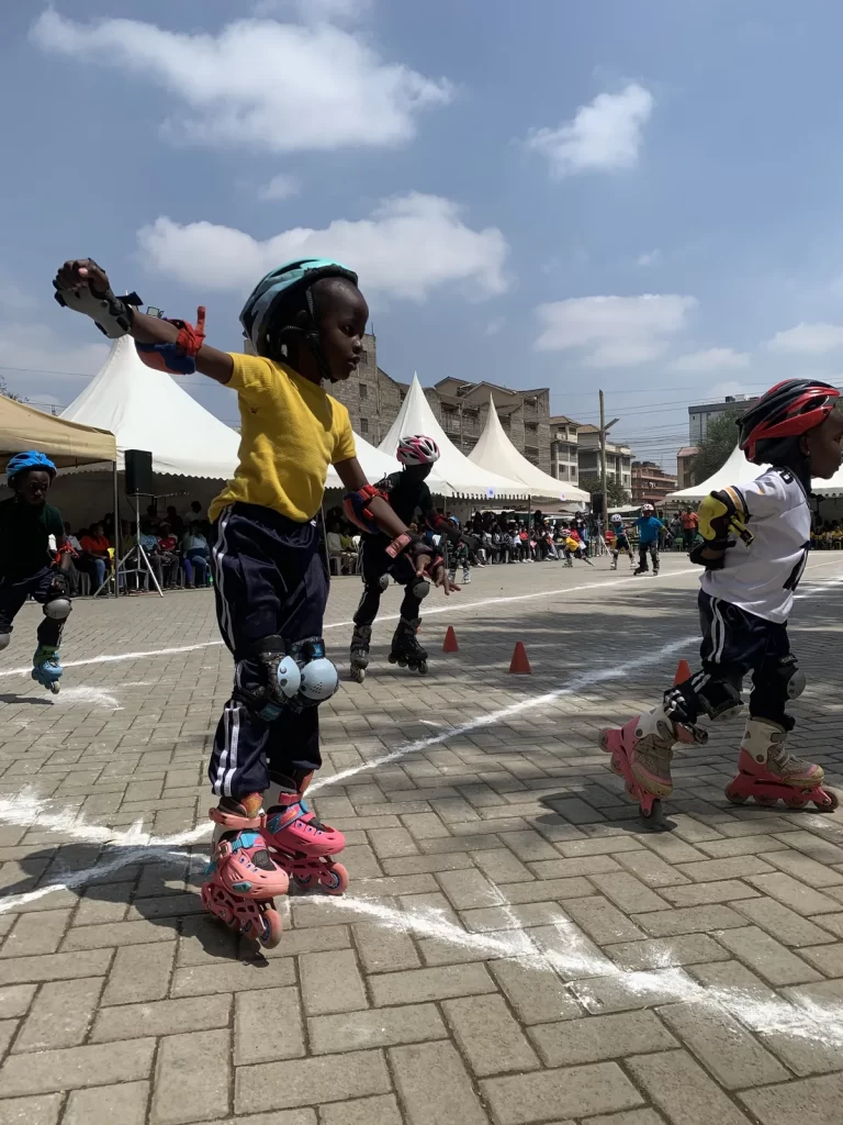 Kings International Academy learners on roller skates at Sports Day 2026