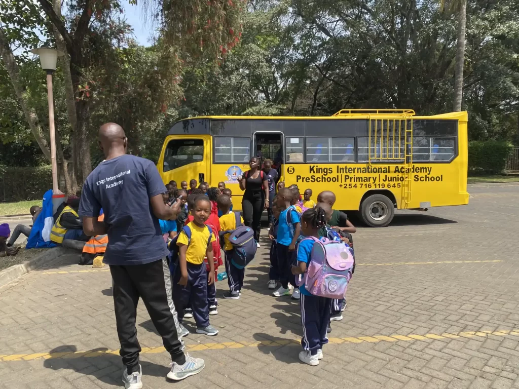 kings international preschool arriving at The Hub Park during the 2026 term 3 academic tour
